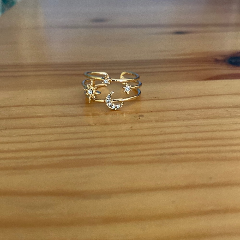 Gold Moon and Stars Ring!